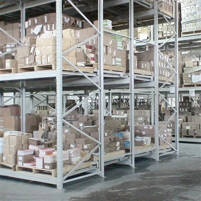 Empurre o sistema de rack de paletes para trás