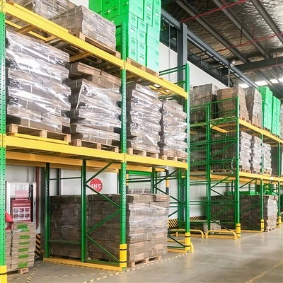 Dois Pallet Deep Push Back Racking