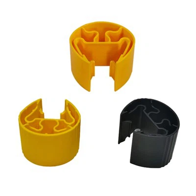 Protetor frontal vertical de plástico combinado amarelo e preto